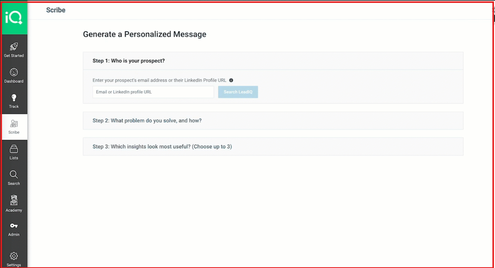 Generate personalised message with Scribe
