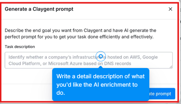 AI prompt generation with Clay