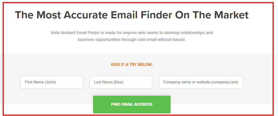 VoilaNorbert email finder