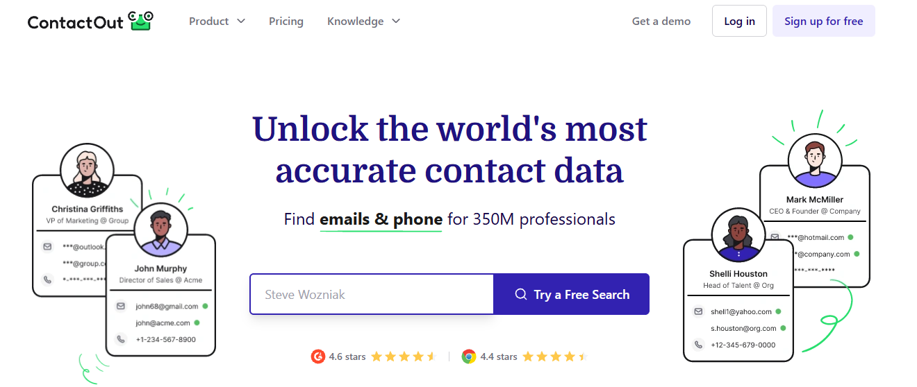 ContactOut homepage