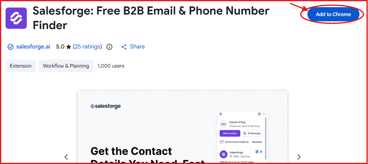  Salesforge chrome extension