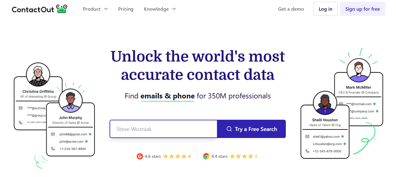 ContactOut homepage