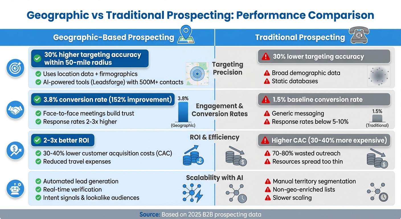 Geographic vs Traditional B2B Prospecting: Performance Comparison
