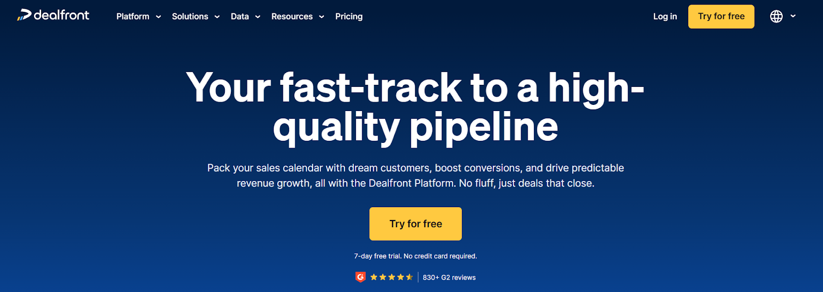 Dealfront homepage