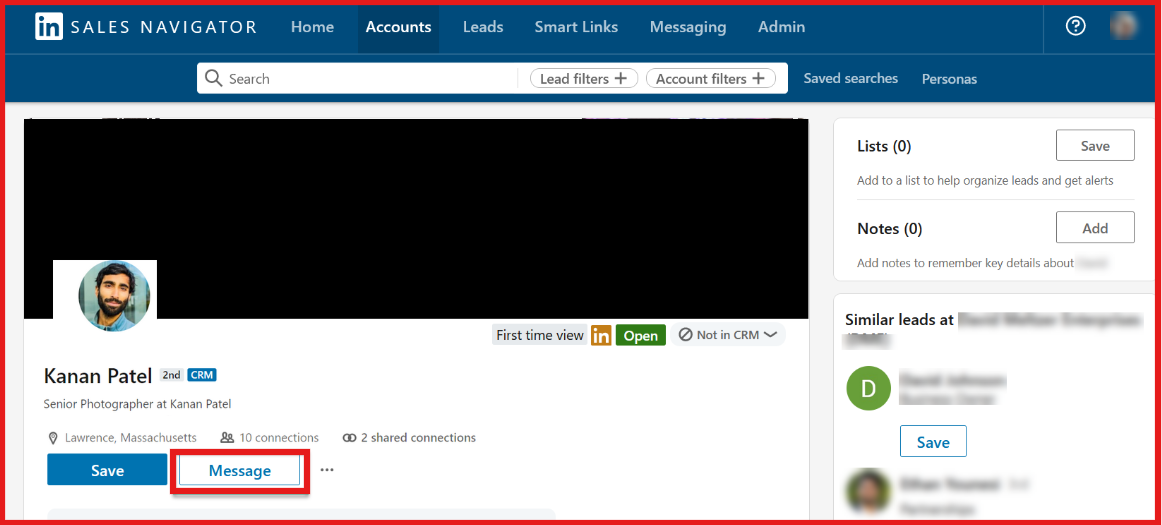 Send messages using LinkedIn InMail