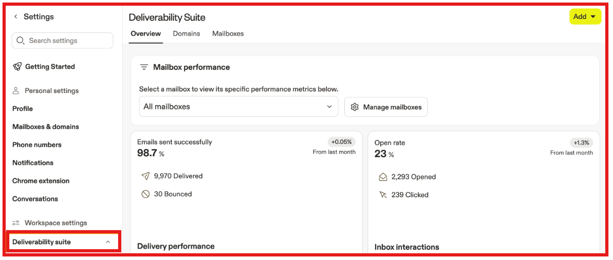 Apollo deliverability suite