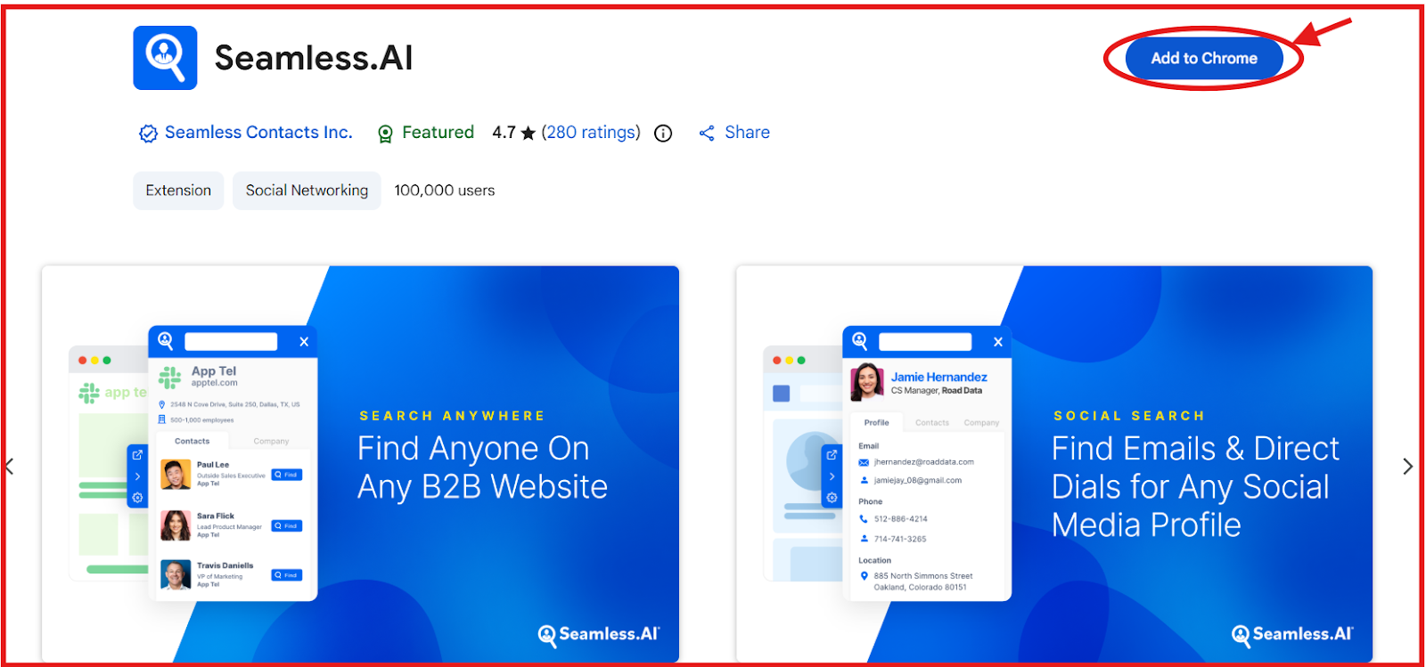  Seamless.ai chrome extension