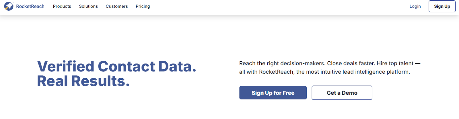 RocketReach homepage