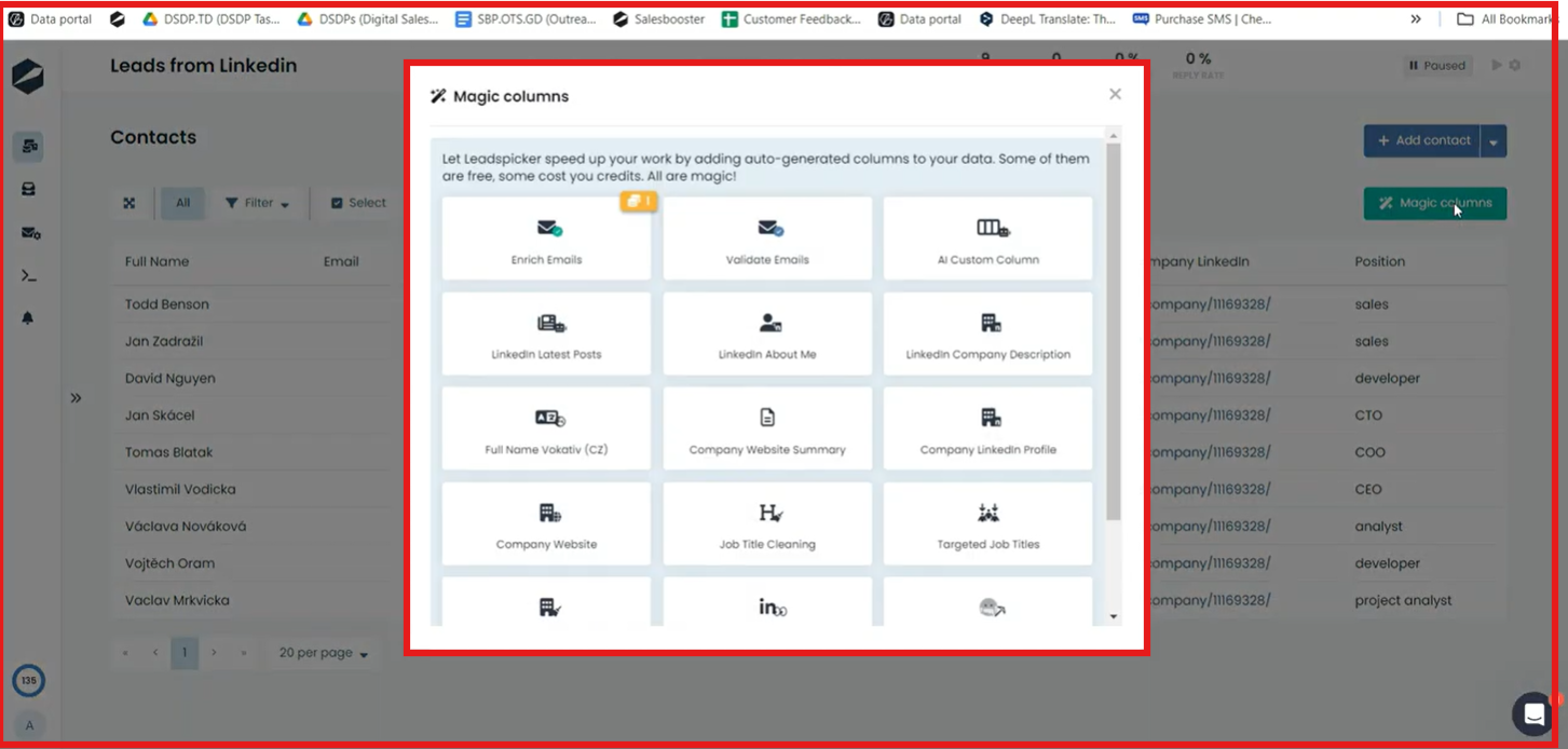 Magic Columns by Leadspicker