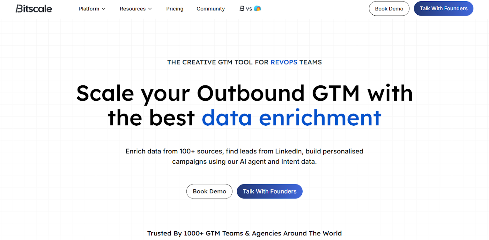Bitscale.ai homepage