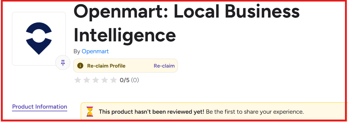 No G2 reviews available for Openmart