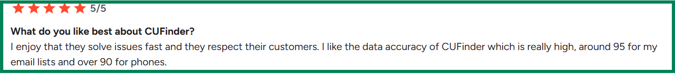 CuFinder G2 review about data accuracy