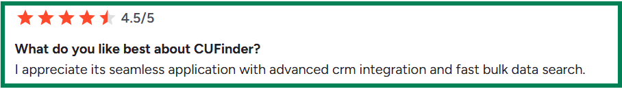 CuFinder G2 review about bulk data search