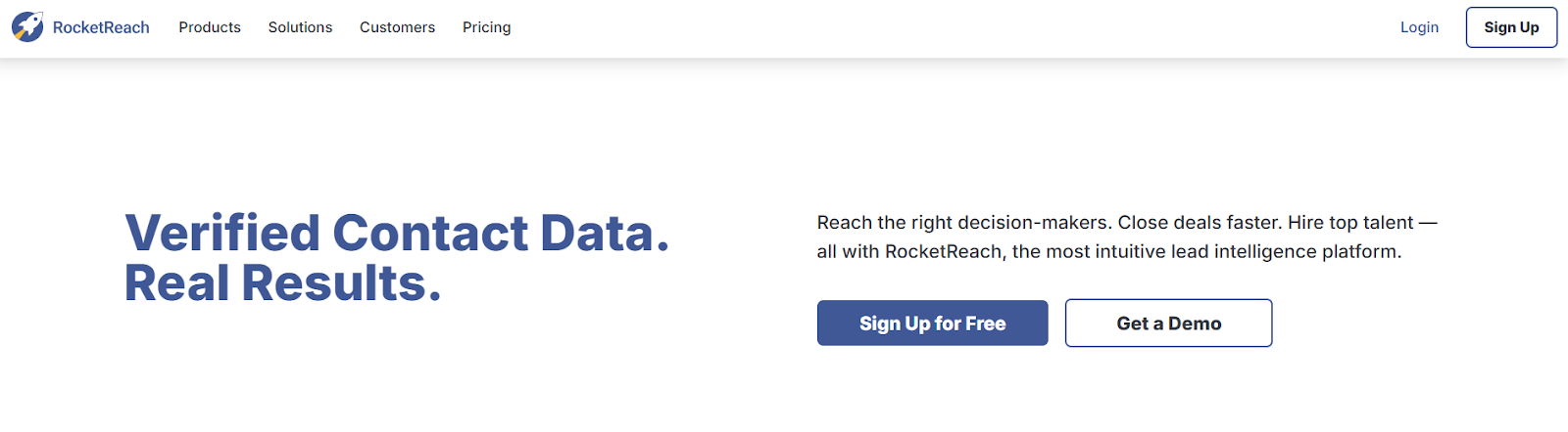 RocketReach homepage