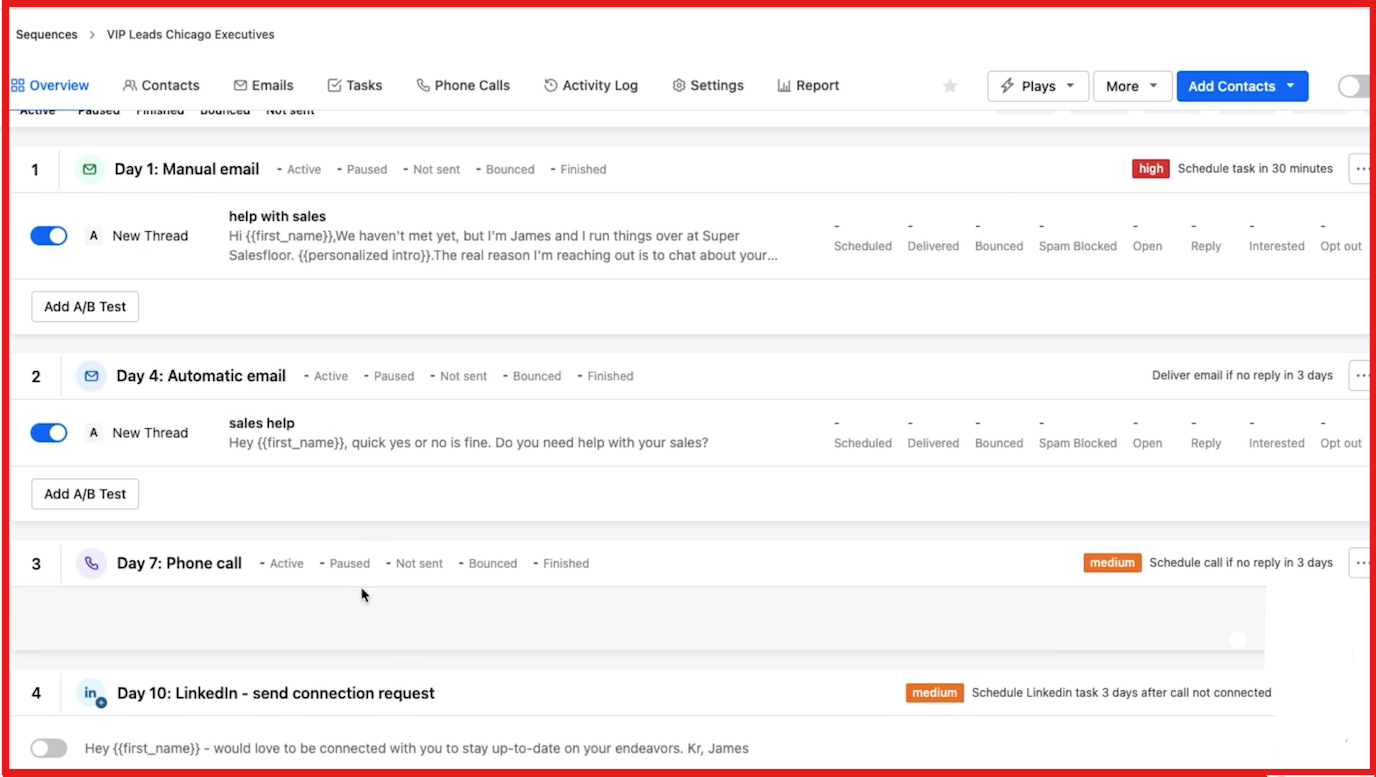 Apollo multi step sequences