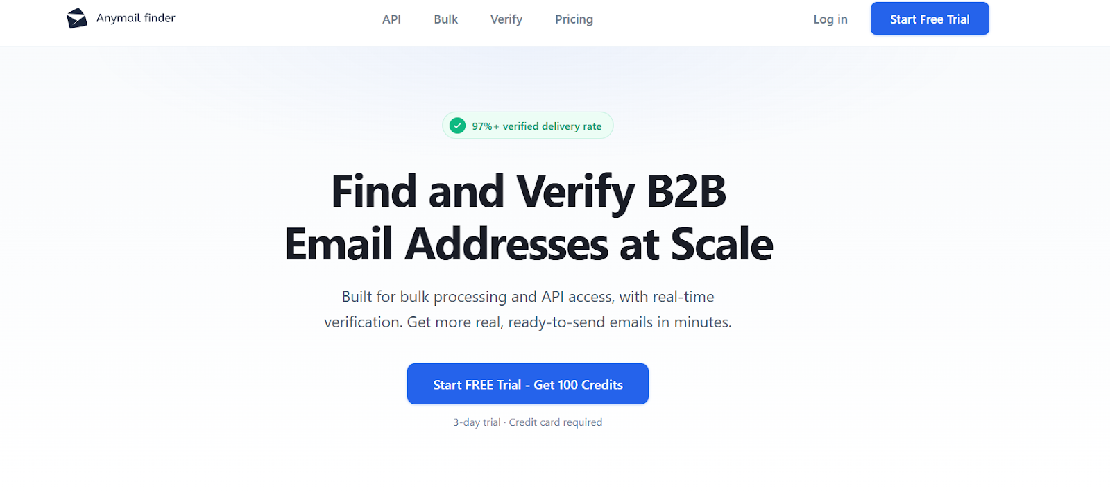 Anymail Finder homepage