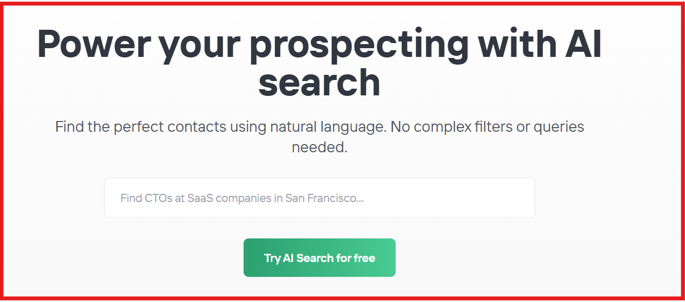 AI Search feature by ExactBuyer