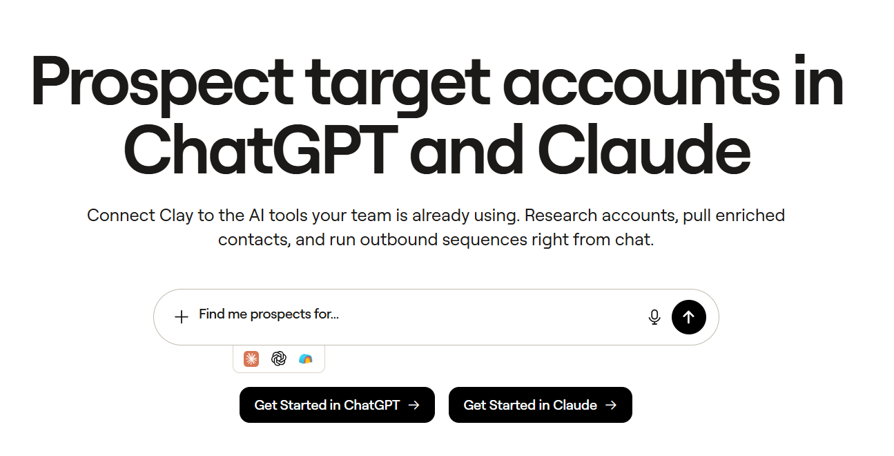 Clay MCP server for prospecting target accounts