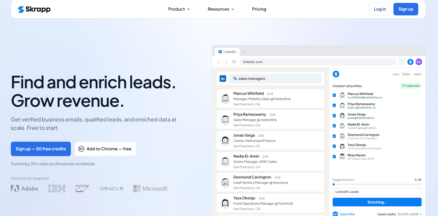 Skrapp homepage