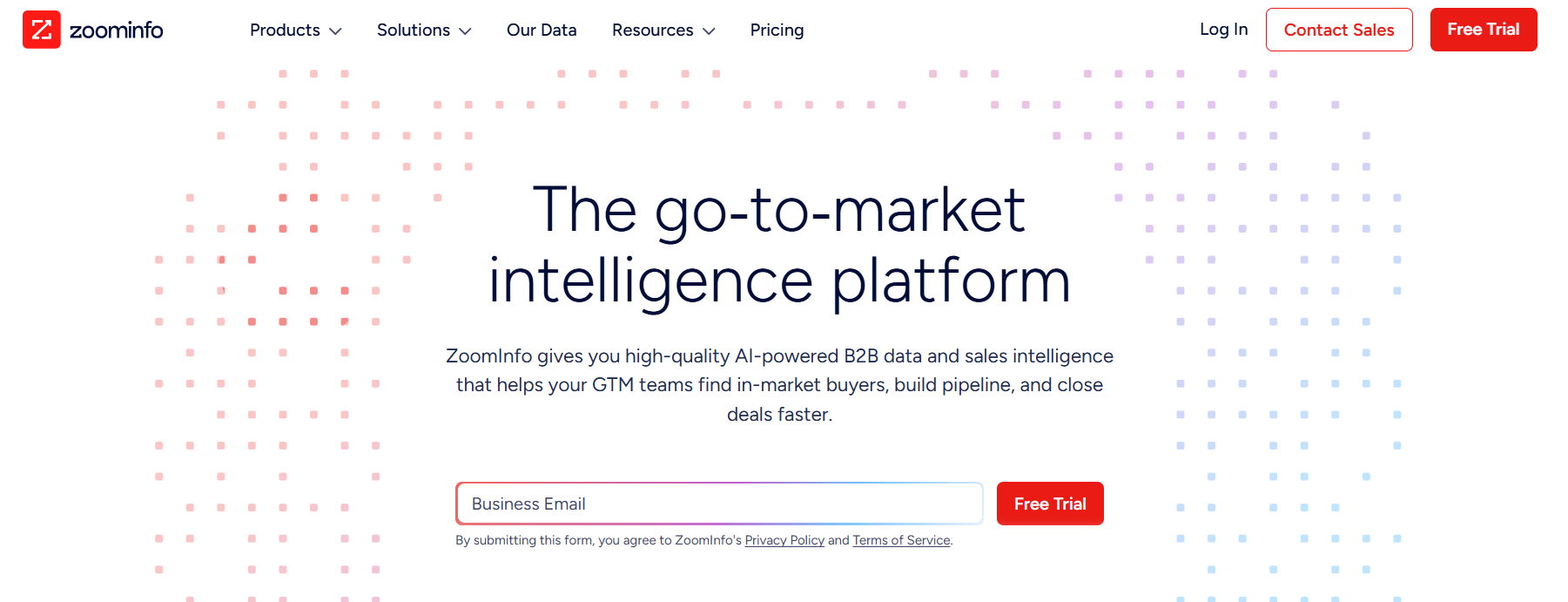 ZoomInfo homepage