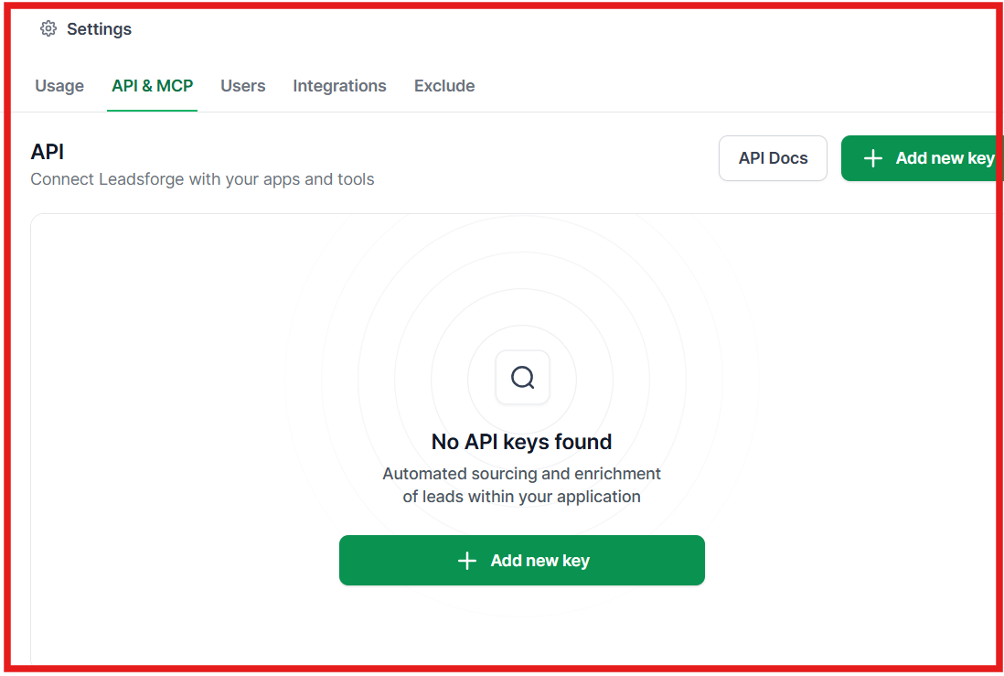 Connext Leadsforge with your apps and tools through the API