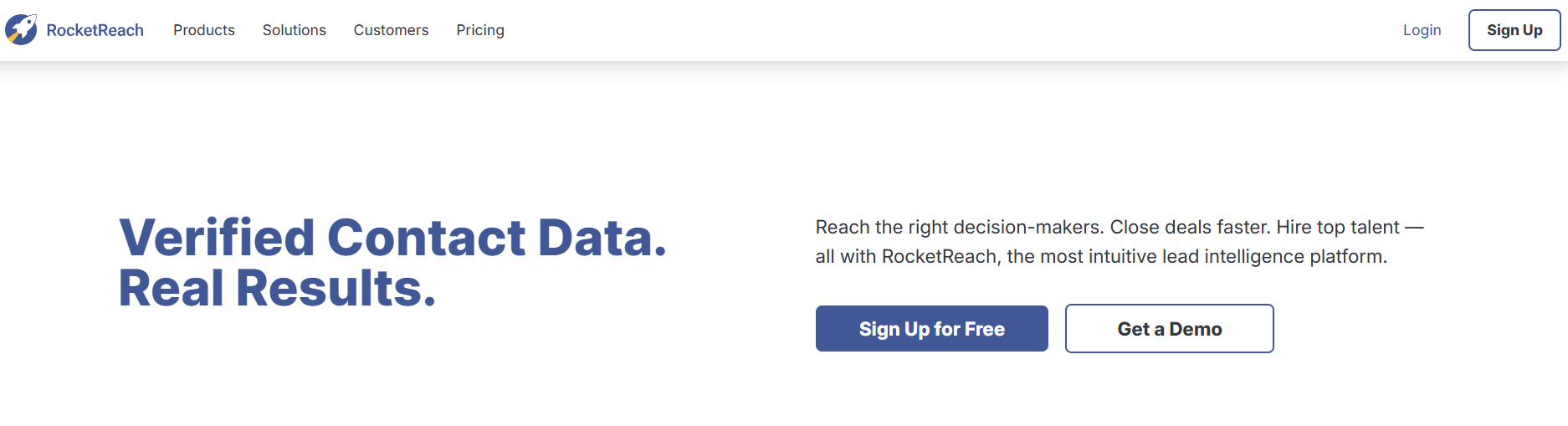 Rocketreach homepage