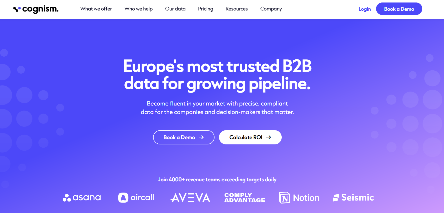 Cognism homepage