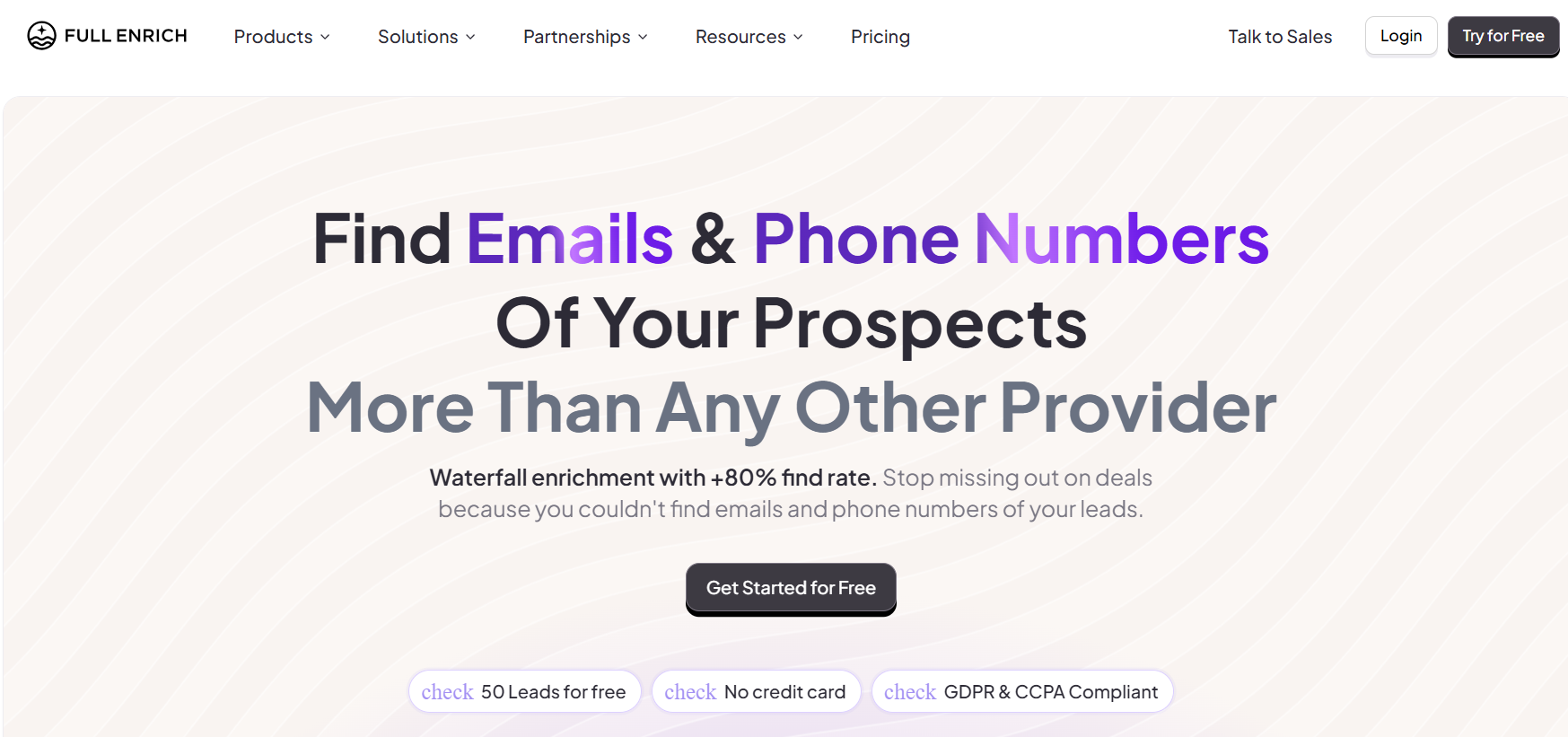 FullEnrich homepage