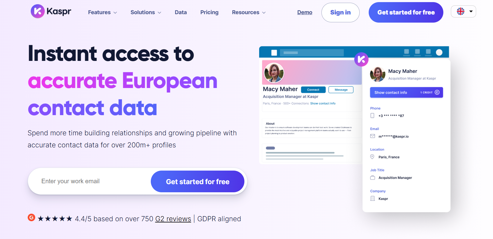 Kaspr homepage