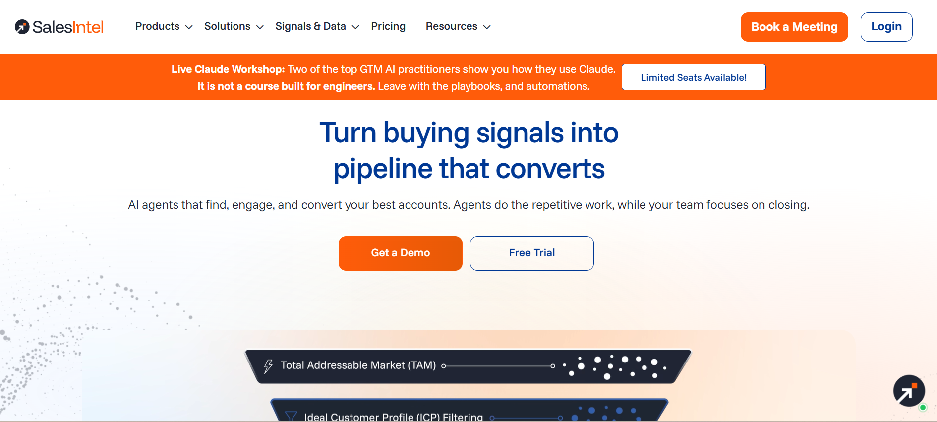 SalesIntel homepage
