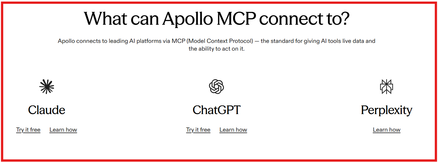 What can Apollo MCP connect to