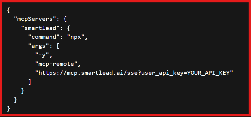 Smartlead MCP configuration to connect to Claude