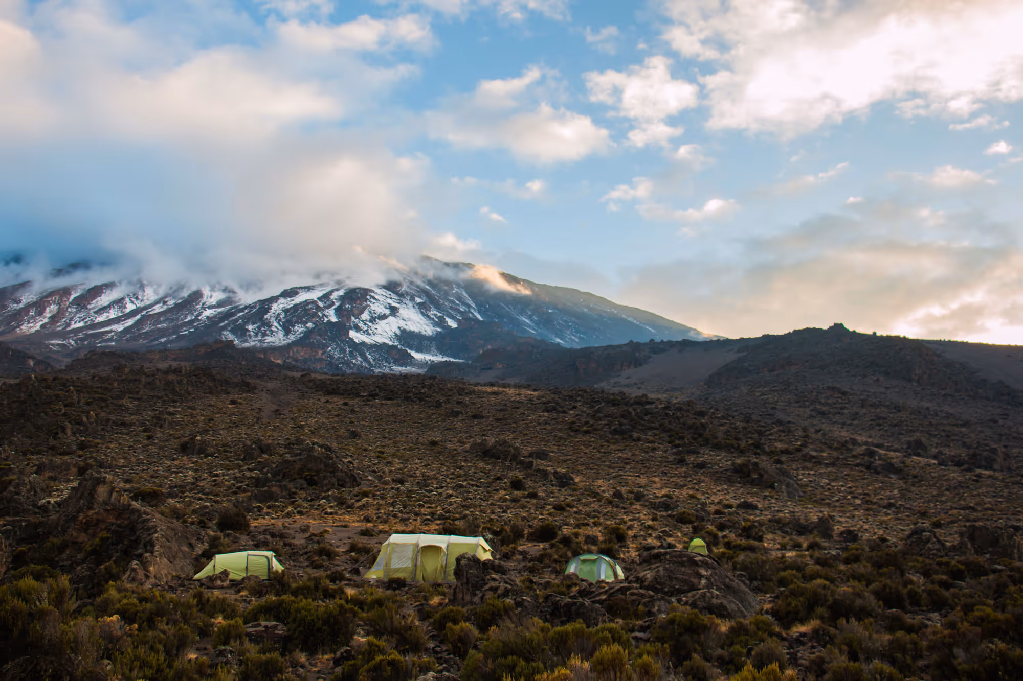 A camp on the Northern Circuit Route