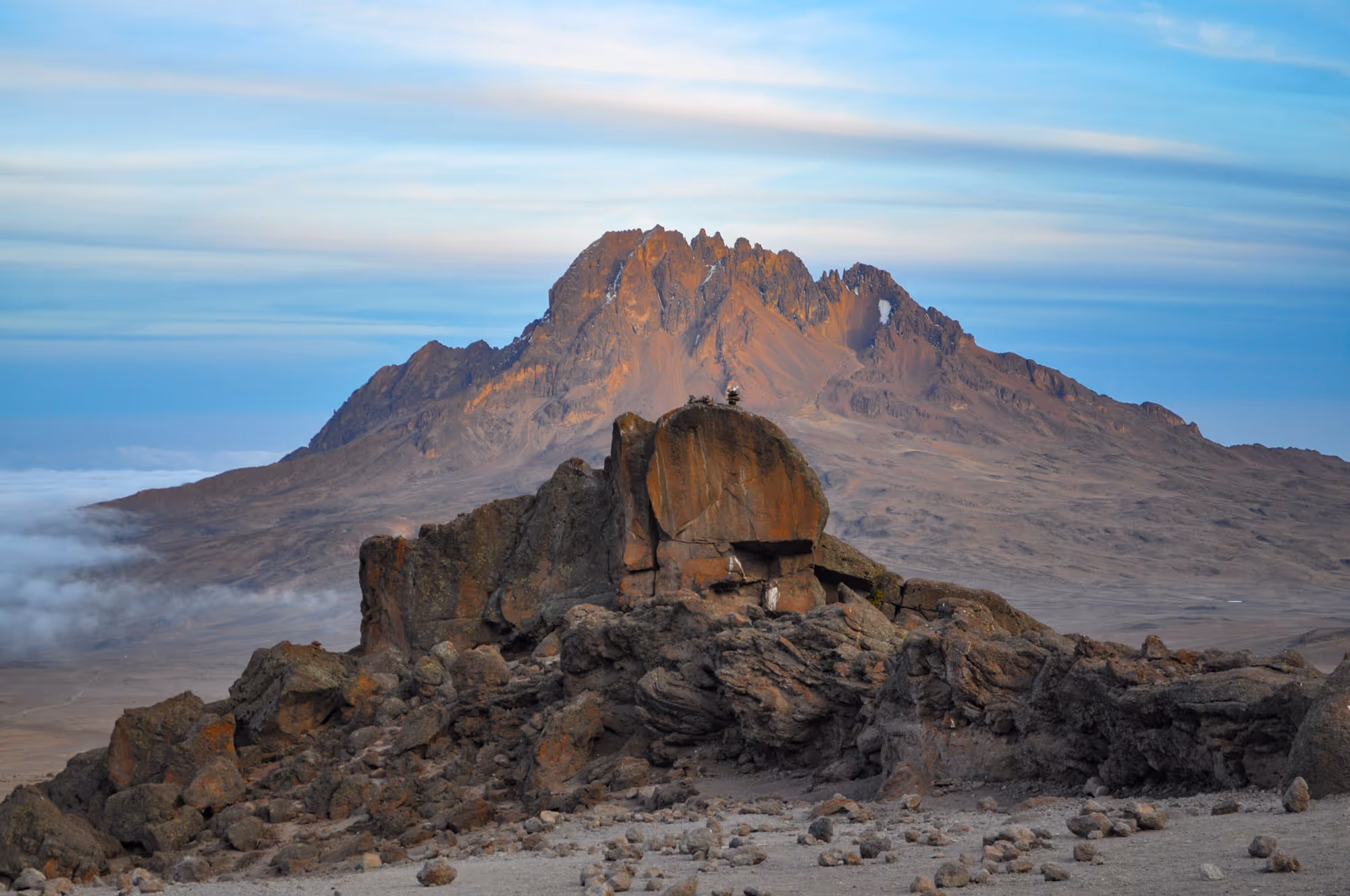 A view of a peak on the Marangu Route