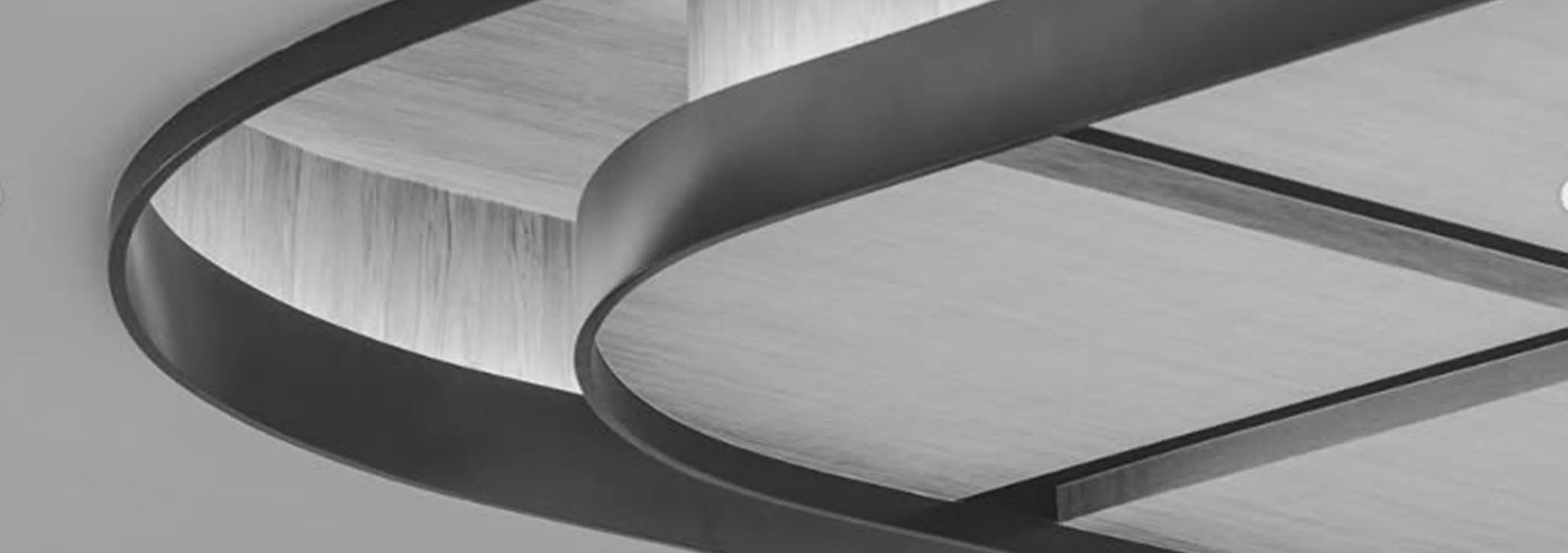 interior fit out of a false gypsum ceiling with shadow gaps and recessed lighting