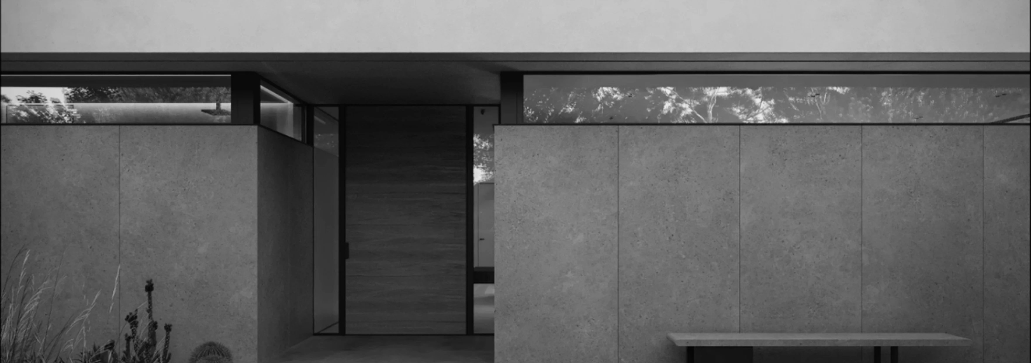 a grand entry door of a modern villa