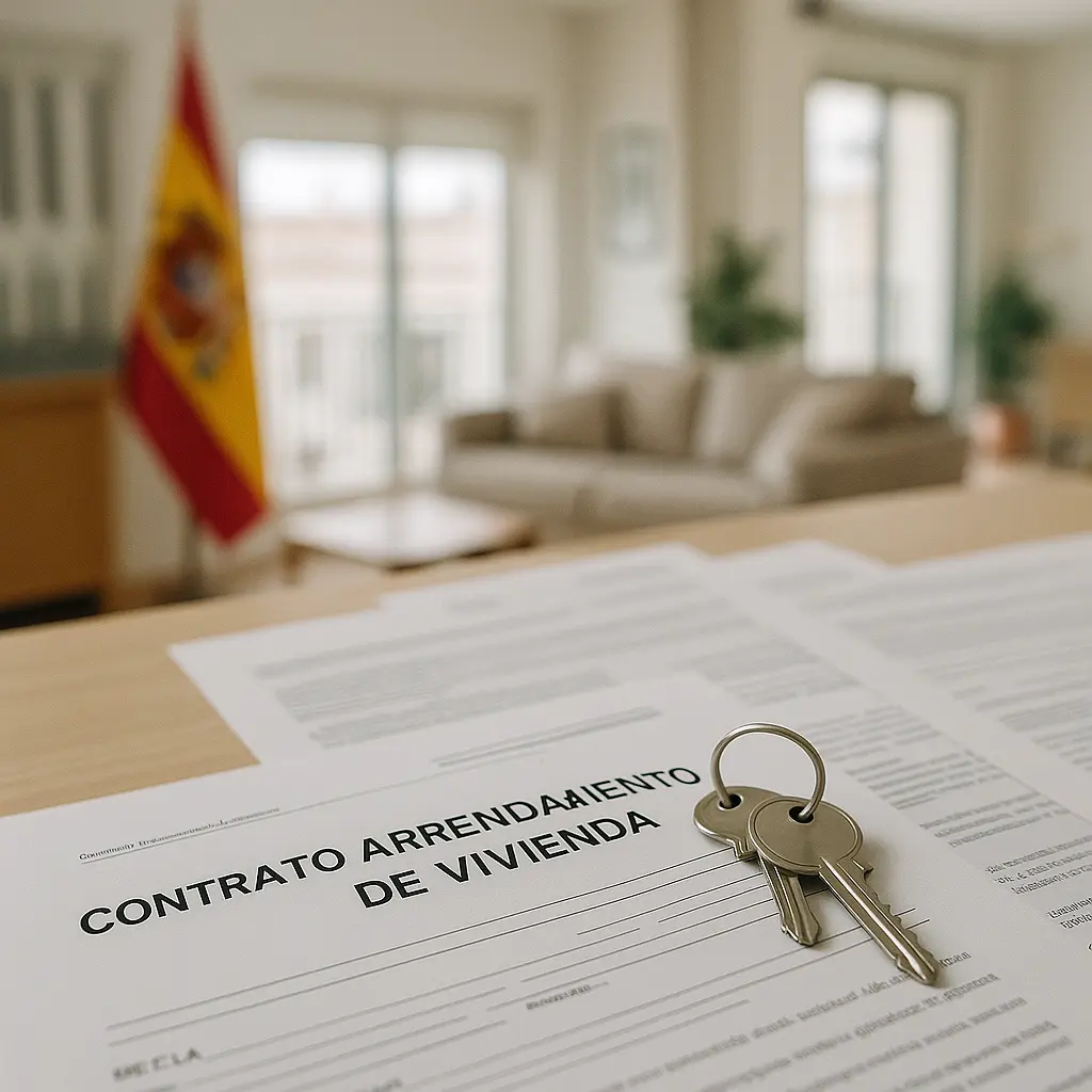 Spanischer Mietvertrag mit Gesetzesunterlagen zur gescheiterten Mietrechtsreform 2026