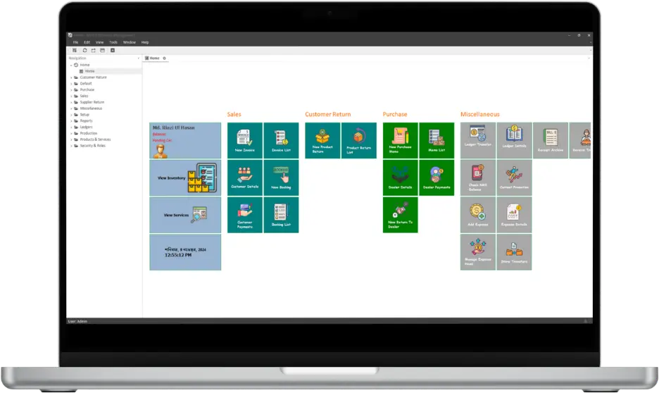 Business Management dashboard