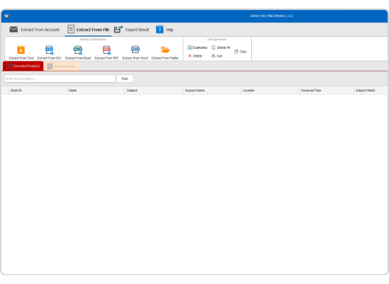 Extract any mail ultimate dashboard