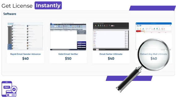 Pay and get license instantly