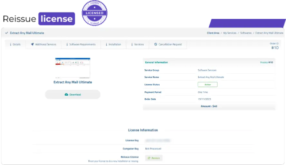 Instantly reissue your license online