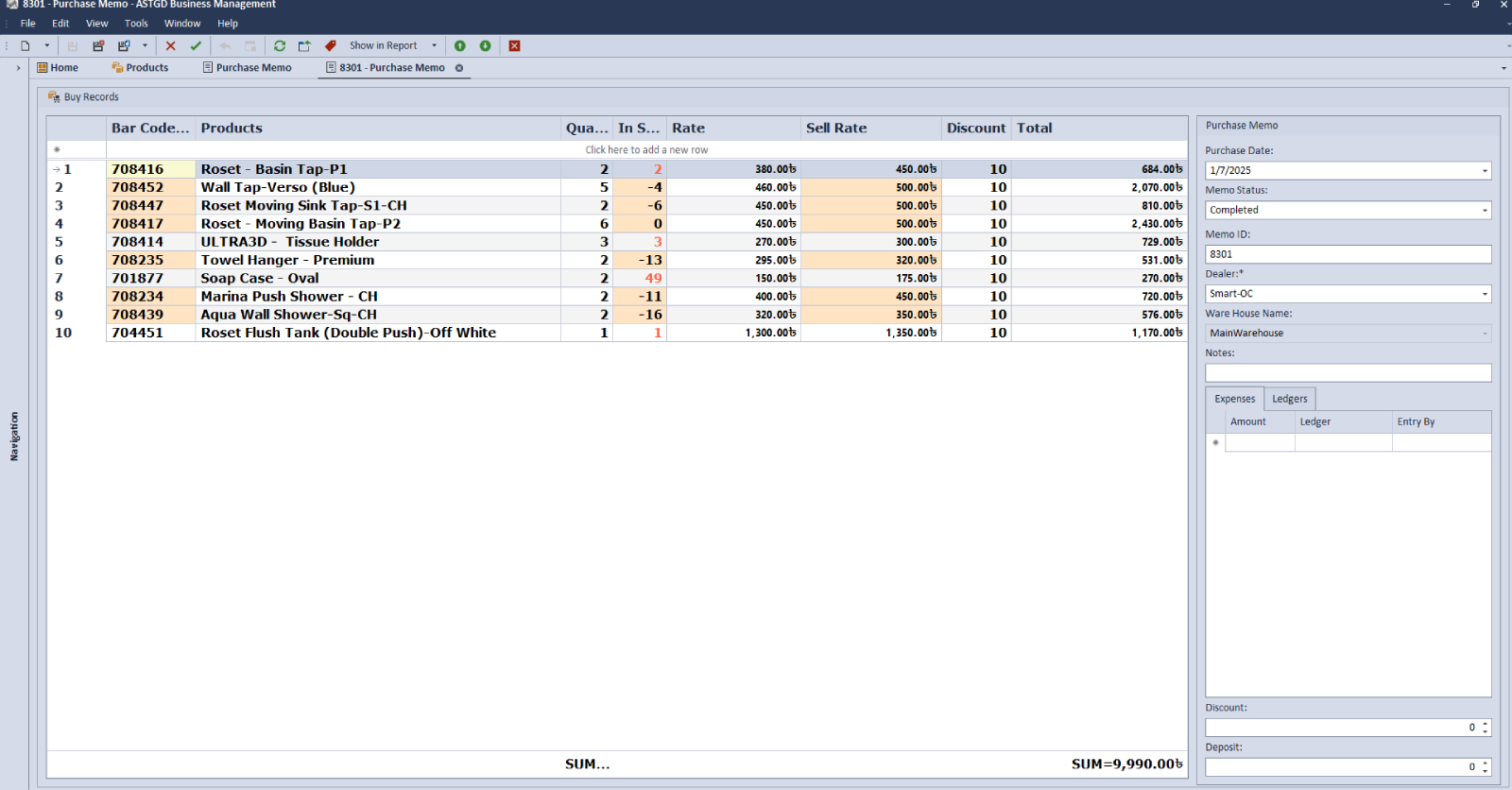Receivable Ageing Report