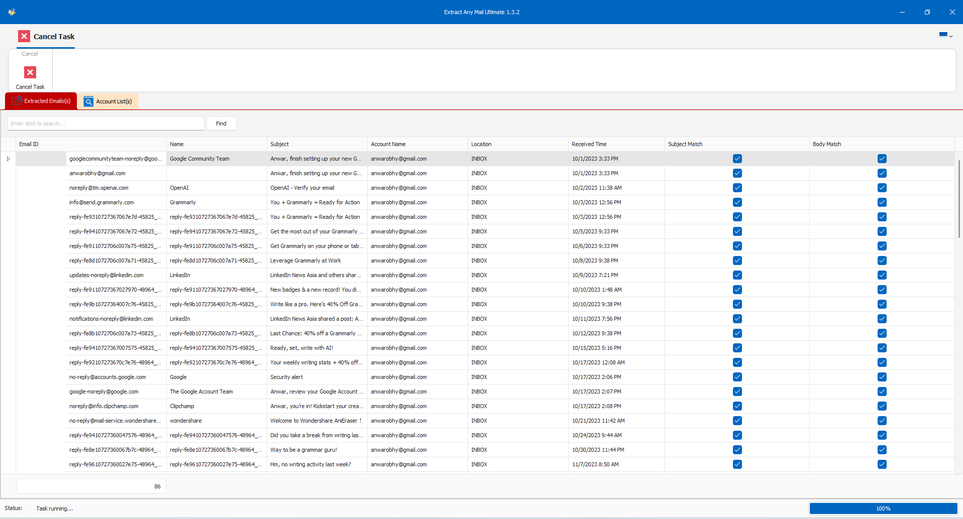 Gmail email extractor for windows
