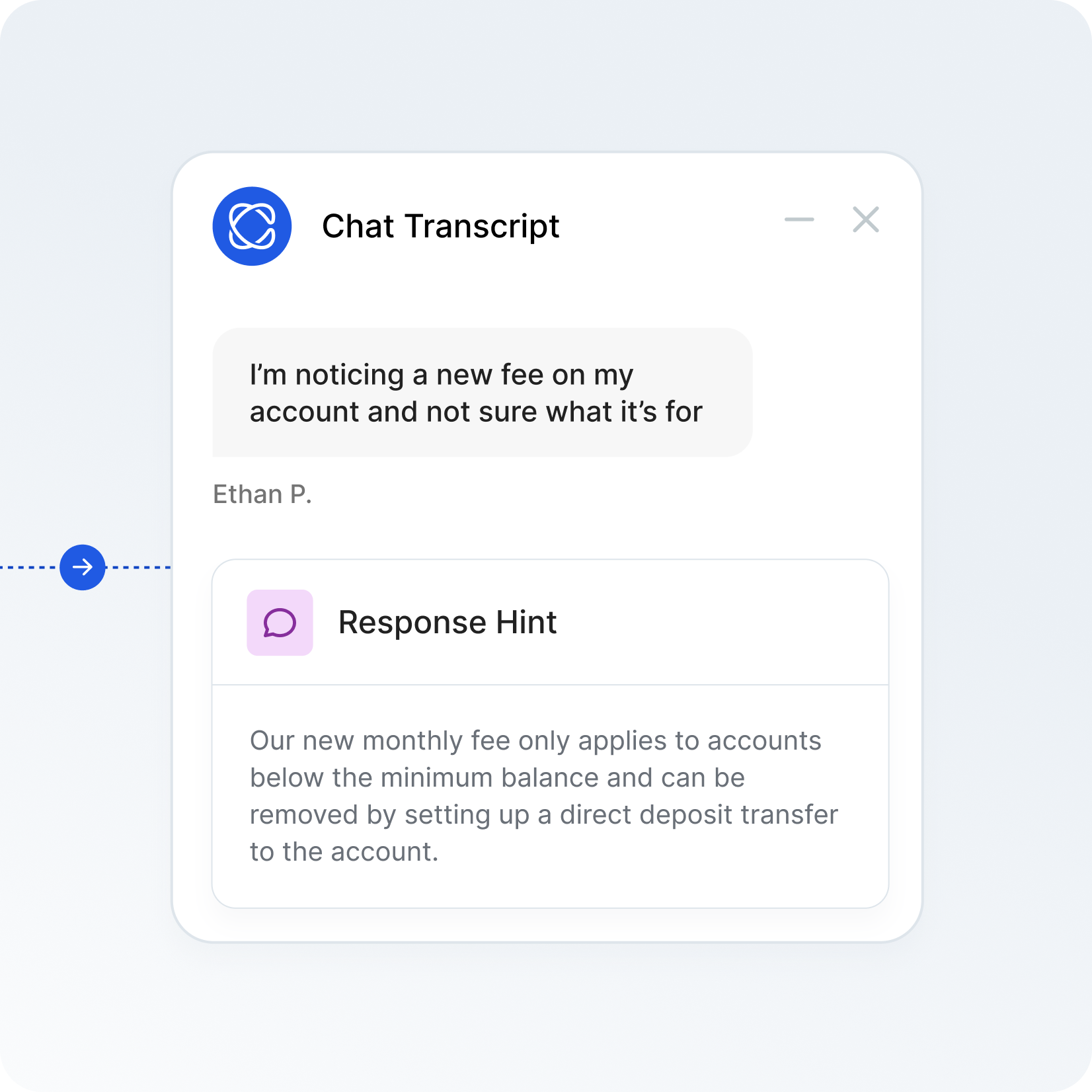 Chat transcript