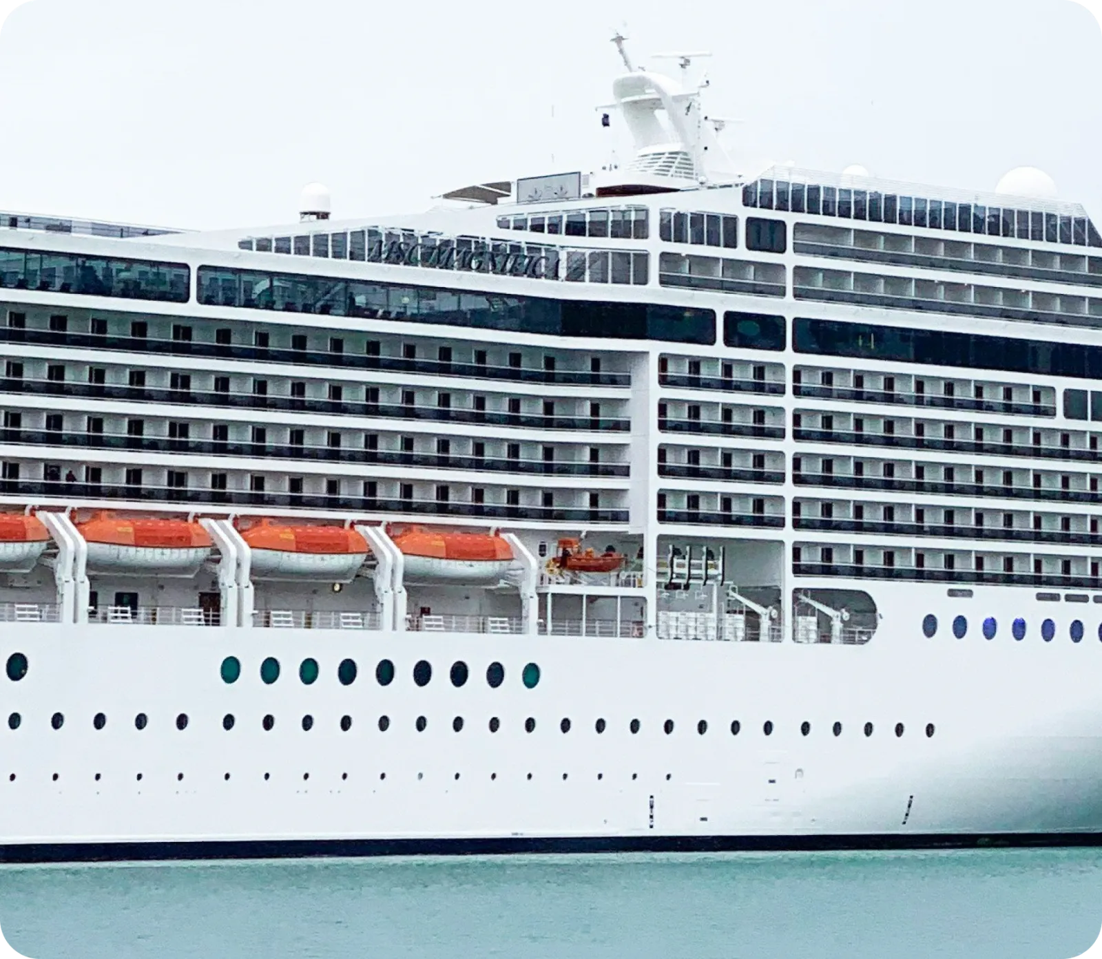 Cruise ship at anchor