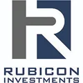 Logo with stylized letters R and I combined, above the text 'RUBICON INVESTMENT'.