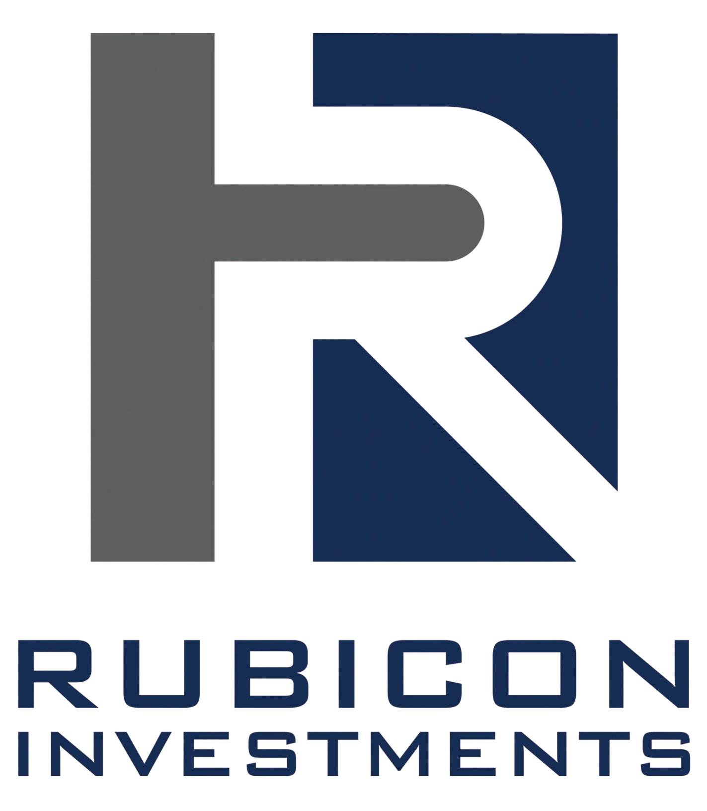 Logo with stylized letters R and I combined, above the text 'RUBICON INVESTMENT'.