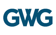 The bold, uppercase letters GWG in dark gray on a transparent background.