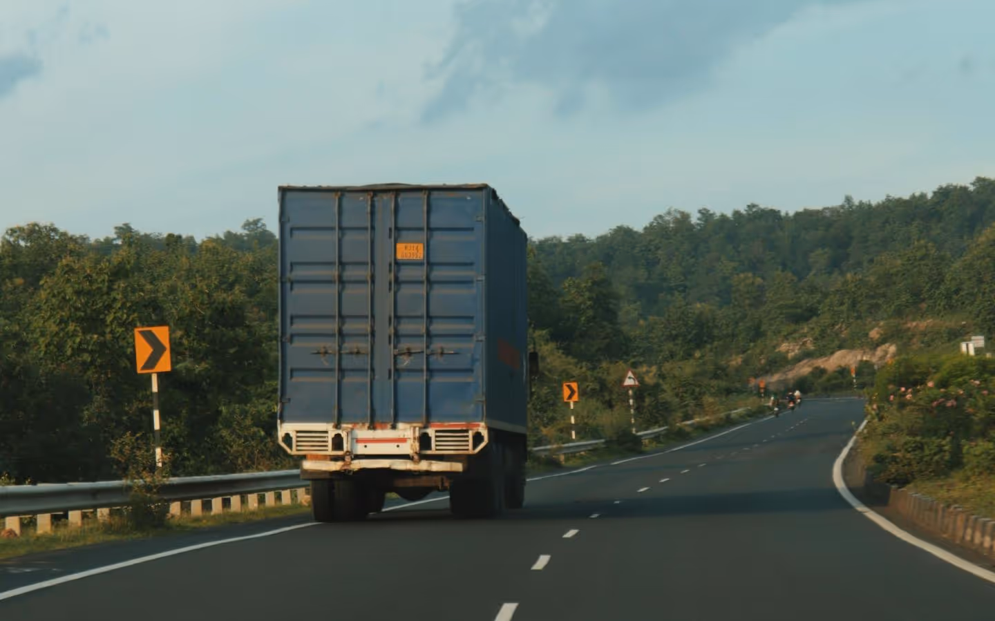 Truck on the road