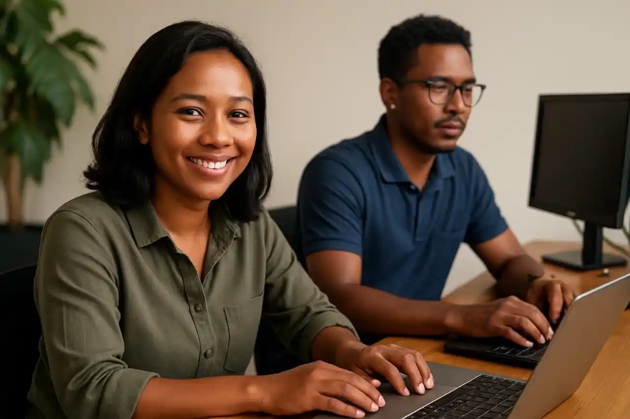 un agent qui lit un livre dans la bibliothèque de Gethumancall